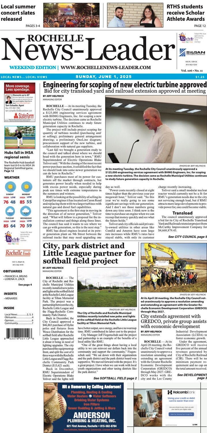 Rochelle news leader sunday june 1 2025 the rochelle news leader